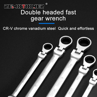 Set Kunci Ring Ganda Baja CR-V untuk Perbaikan Mobil, Kunci Ratchet Torx Cepat