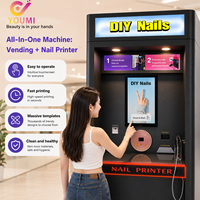Machine distributrice d'impression d'ongles en libre-service avec reconnaissance IA intelligente et embellissement des images pour des résultats d'impression 3D vifs sur les ongles