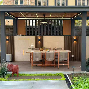 Kit de Pérgola de Aluminio de Ensamblaje Rápido con Persianas Ajustables para Cafeterías, Zonas de Asientos al Aire Libre y Zonas de Entretenimiento <span class=keywords><strong>en</strong></span> el Jardín - Product Image 1