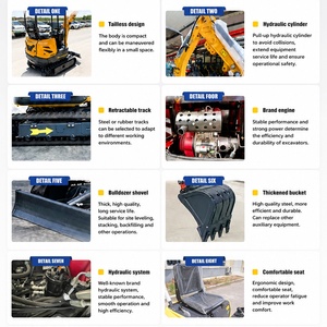 Mini Excavadora de Alta Eficiencia y Ahorro de Energí<span class=keywords><strong>a</strong></span> con Accesorios Completos, Excavadora Hidráulica Pequeñ<span class=keywords><strong>a</strong></span> de 1.2 Toneladas para Exportación Global al por Mayor - Product Image 3