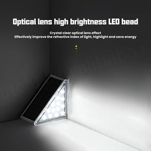 Luz LED Solar Impermeable para Escaleras, Lámpara Solar para Escalones con Lente, para Escaleras del Hogar, Pasillos, Jardín Exterior - Product Image 2