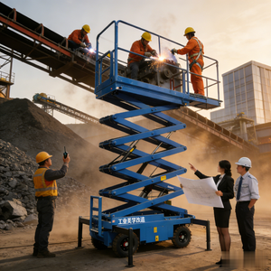 Chariot élévateur de chantier aérien à charge lourde électrique, nouvelle plateforme avec 5 ans de garantie - Product Image 1