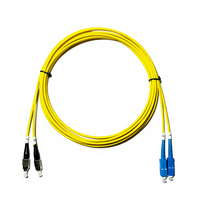 Câble de raccordement optique Hanke en PVC jaune blindé monomode double cœur double tube avec connecteur LC G657A1 pour utilisation intérieure 1