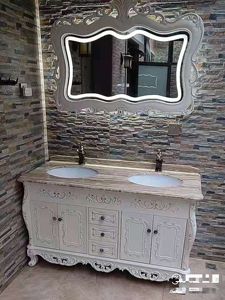 European Luxury Classic Complete Set <strong>Bathroom</strong> Vanities Cabinet Italian <strong>French</strong> <strong>Style</strong> Antique Solid Wood <strong>Bathroom</strong> Vanity - Product Image 5