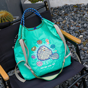 Qetesh Tote Túi thiết kế tùy chỉnh thêu dễ thương nylon thời trang bãi biển và vali xử lý nhựa tái chế phong cách mới mua sắm túi - Product Image 3