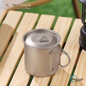 Mug with lid, folding handle, tea <b>cup</b>, water <b>cup</b>, tea set, travel, <b>camping</b>, outdoor activities - Product Image 2
