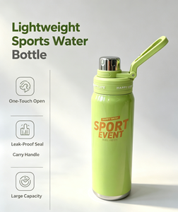 Gourde isotherme à double paroi en acier inoxydable de 700 ml, anti-fuite, avec poignée portable, logo personnalisé - Product Image 2