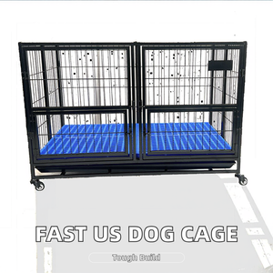 Jaula para perros grande plegable de alta resistencia en almacén de EE. UU., 7 días a puerta, perrera plegable para mascotas con caja de bandeja de hierro, embalaje - Product Image 2