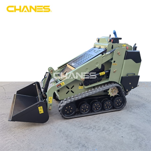 Compact Mini Skid Steer Backhoe Loader Track Loader 600kg Rated Load EPA Compliant Kubota Diesel Engine 1 Year Warranty Hansa