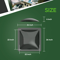 S303 RV Skylight Bundle - Camper Skylight Cover Dimension du dôme: 22 "X 22" X 4 "; Dimension extérieure: 26" X 26"
