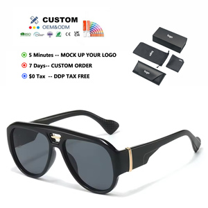 Nouvelles Lunettes <span class=keywords><strong>de</strong></span> Soleil Unisexe Double Pont Tendance <span class=keywords><strong>de</strong></span> Haute Qualité, Verres Polarisés UV400, Colorées et Translucides, pour Hommes et Femmes au Quotidien - Product Image 1