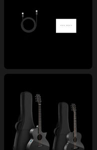 Enya X3 <span class=keywords><strong>Pro</strong></span> 41 pulgadas barril de fibra de carbono guitarra integrada viaje más funda eléctrica vibratoria guitarra folclórica - Product Image 3