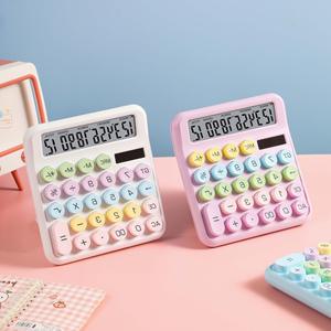 Calculadora Dopamine de Plástico, Doble Alimentación, para Oficina y Estudiantes, Color Blanco, Versión Silenciosa, Parte 2208 - Product Image 3