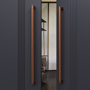 Poignées <span class=keywords><strong>de</strong></span> <span class=keywords><strong>porte</strong></span> haut <span class=keywords><strong>de</strong></span> gamme en acier inoxydable et bois massif pour portes coulissantes modernes en verre, cabines privées, salles <span class=keywords><strong>de</strong></span> conférence, magasins - Product Image 3