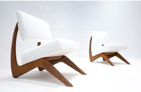 Chaise longue simple moderne de luxe Fauteuil décoratif fait à la main de style italien Hôtel design épuré en bois de loisirs haut de gamme