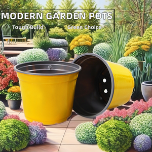 Macetas Redondas Modernas de 3-7 y 10 Galones para Jardín o Vivero, Macetas Grandes para Plantas y Flores con Tapa para Uso en Interiores y Exteriores - Product Image 5
