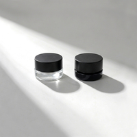Pot en verre transparent anti-odeur et résistant aux enfants avec bouchon CR, petit récipient en verre pour le stockage de concentrés de cire, impression personnalisée disponible
