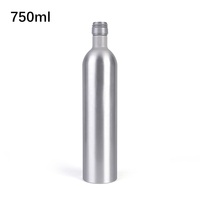 Vide recyclé 175ml 187ml 250ml 350ml 400ml 500ml 600ml 750ml en aluminium de boisson de vin de bouteille avec bouchons en aluminium