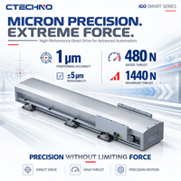 Plateforme de mouvement linéaire de haute précision XYZ, guidage linéaire, précision 1m, poussée 480N, en alliage d'aluminium, solution de mouvement pour charges lourdes