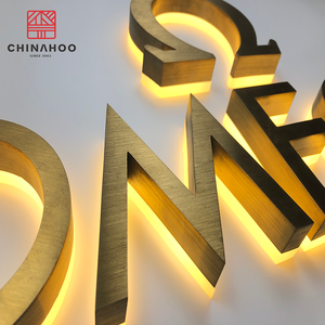Oro metálico de corte láser libertad Logotipo de metal retroiluminada signo carta en <span class=keywords><strong>la</strong></span> pared - Product Image 4