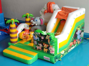 Trampoline gonflable Combo Animal Jungle Bounce House Bouncer Slide Gonflable Kids Air Bouncer Slide Castle Barrier - Product Image 6
