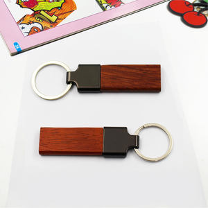 Oneway – porte-clés vierge de haute qualité, anneau personnalisable avec logo en métal, porte-clés en bois de bambou - Product Image 5