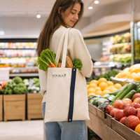 Sac fourre-tout pliable en toile de coton personnalisé, de luxe, haute qualité, imperméable, réutilisable, avec logo personnalisé, recyclé, idéal pour les vacances