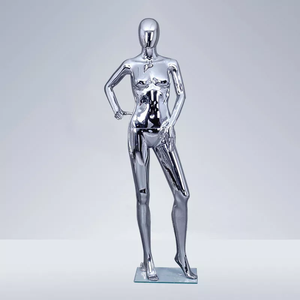 Maniquí <span class=keywords><strong>de</strong></span> Exhibición <span class=keywords><strong>de</strong></span> Vestidos Femeninos <span class=keywords><strong>de</strong></span> <span class=keywords><strong>Cuerpo</strong></span> <span class=keywords><strong>Completo</strong></span>, Color Rosa Cromo Abstracto <span class=keywords><strong>de</strong></span> Alta Gama - Product Image 6