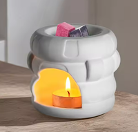 Lampe à huile en céramique artisanale, diffuseur d'huiles essentielles parfumées pour la maison, le bureau et la chambre, technique religieuse