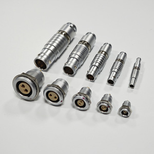 Conector de latón autoblocante de 1 metro Microdot 10-32 Push-Pull con carcasa de aluminio para cable de sonda ultrasónica BNC - Product Image 5