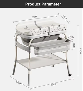 <span class=keywords><strong>Table</strong></span> de soins pour bébé <span class=keywords><strong>pliable</strong></span> à vente chaude, hauteur réglable pour le changement de couches - Product Image 4