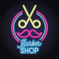 Enseigne Néon Winbo pour salon de coiffure Rose Outils de barbier Lumière Néon LED pour salon de coiffure Décoration Salon de beauté Décoration murale Business Neon Sign