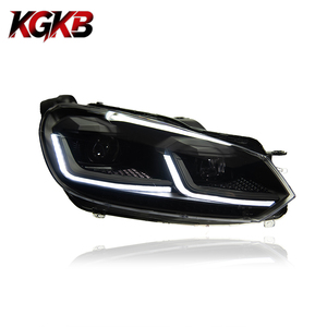 KGKB Gruppo Fari Anteriori per <span class=keywords><strong>VW</strong></span> <span class=keywords><strong>Golf</strong></span> 6 MK6 2010-2012, Aggiornamento <span class=keywords><strong>Golf</strong></span> <span class=keywords><strong>7.5</strong></span>, Fari LED Auto con Lente Proiettore, Accessori - Product Image 1