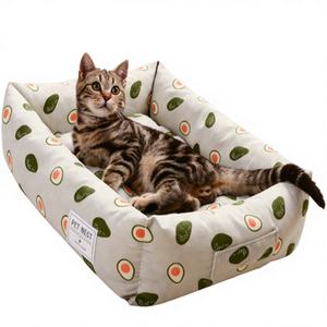 Cama para Gatos Plegable, Transpirable, Lavable, Cuadrada, Moderna, de Lujo, Ecológica, para Animales Pequeños - Product Image 1