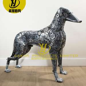 Décoration d'art animalier d'extérieur Assemblage de pièces creuses abstraites Sculpture en acier inoxydable de <span class=keywords><strong>bison</strong></span> - Product Image 5