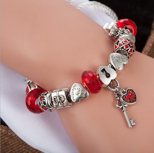 Bracelet diy pour enfants, breloques en forme de cœur, serrure de carte, breloques à bonbons, meilleur cadeau, pièces - Product Image 6