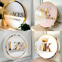 Enseigne LED personnalisée pour salon de beauté, en acrylique et acier inoxydable, étanche IP65, avec transformateur, pour intérieur, bureau, réception