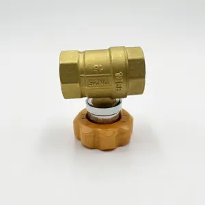 Brass magnetic controlled locking Filter ball valve key lock ball valve