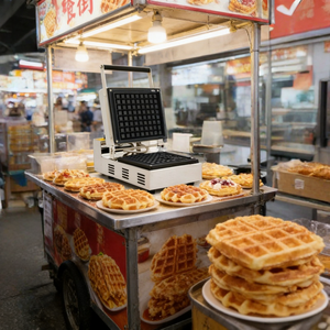 Machine à gaufres électriques commerciales pour cornets de glace, idéale pour les magasins de yogourt glacé - Product Image 1