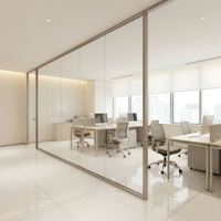 Cloison modulaire en acier de haute qualité 84 mm |   Mur insonorisé à profil plat en verre simple pour projets axés sur la performance