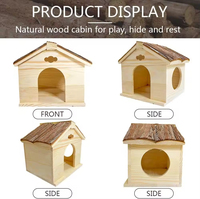 Chalet pour hamster, cachette naturelle faite à la main pour petits animaux, jouet à mâcher pour cochons d'Inde, souris, gerbilles, hérissons