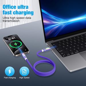 1.2m 240W PD Fast Charging <b>USB</b> C <b>Cable</b> with Aromatherapy & LED Light, Purple Silicone Data <b>Cable</b> for Wholesale - Product Image 6
