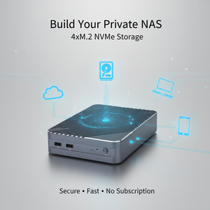 Qotom Thin Client <b>PC</b> Classic Design 4 Slot SSD <b>Mini</b> Desktop NAS Storage Server - Product Image 2