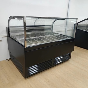 Congelatore Espositore per Gelato a 18 Vaschette, Design Nero - Product Image 1