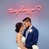 Enseigne néon personnalisée « It Was Always You » – Fournitures de fête, décoration de mariage et de maison, lettres LED personnalisées, publicité commerciale, néon lumineux pour événements