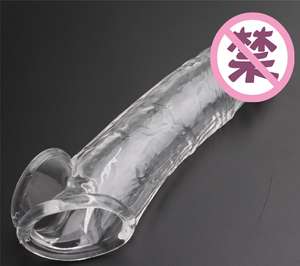 Wieder verwendbarer dicker Silikonkautschuk-Kondom-wasch barer Schwanz verlängerung für Männer - Product Image 5