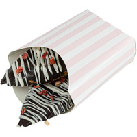 Stripe Blanc Rose Jetable Snack Tasses Empilable Papier Durable 2 Onces Fry Holder Oignon Anneaux Popcorn Biscuits Frites Boîte