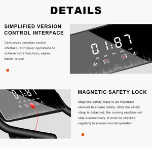 جهاز مشي تجاري قابل للطي 2023 بقوة 4 حصان مع شاشة LCD جديدة للمشي والجري المائل مصنوع من البلاستيك المتين - Product Image 3