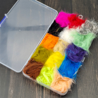 Ensemble de fibres de poil de lapin multicolores - Matériel pour la pêche à la mouche, hameçons de pêche, zonker de lapin