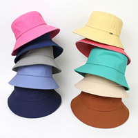 Topi memancing bersepeda kasual Velour besar Logo cetak kustom kualitas tinggi topi ember nelayan bernapas katun bordir